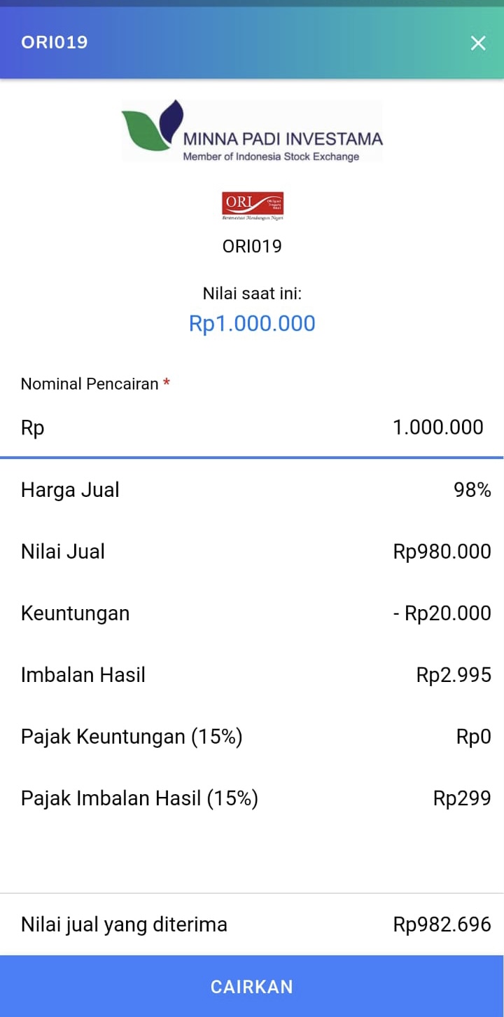 step 3 cara jual ORI di pasar sekunder