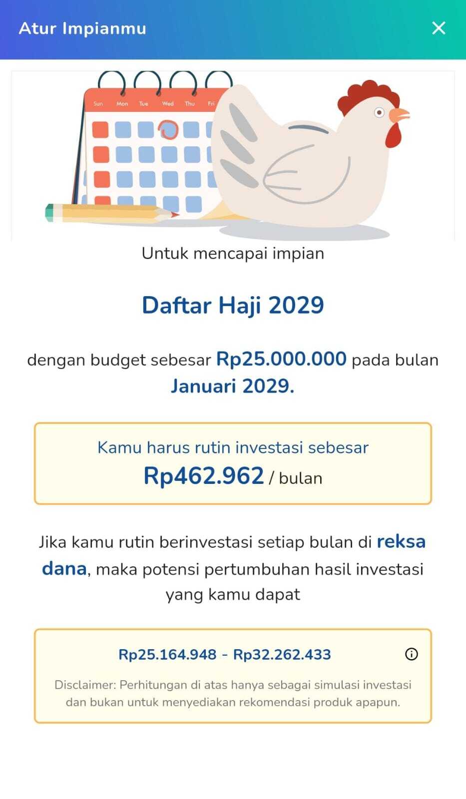 simulasi nabung haji pakai tanam mimpi