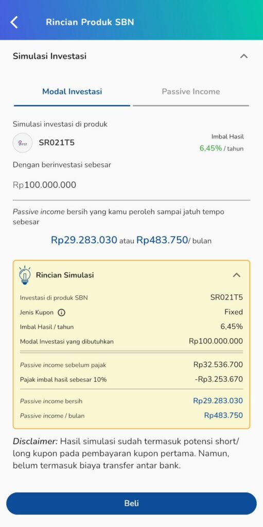 simulasi imbal hasil investasi sr021-t5